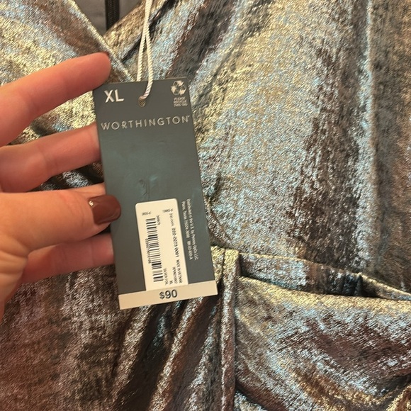 Women’s Worthington, silver dress size XL - Picture 3 of 6